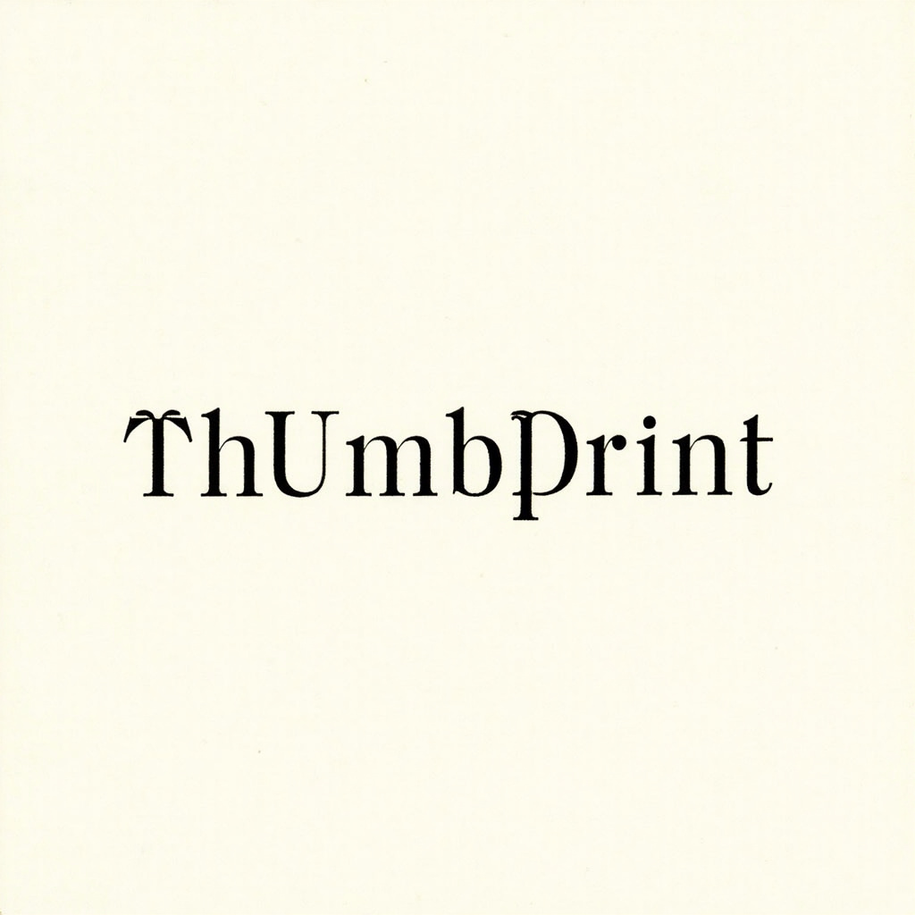 M = v13 Thumbprint Wordmark Serif