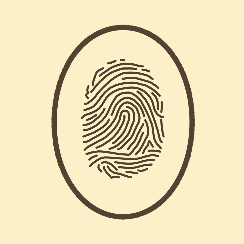 P = v16 Badge Oval Fingerprint