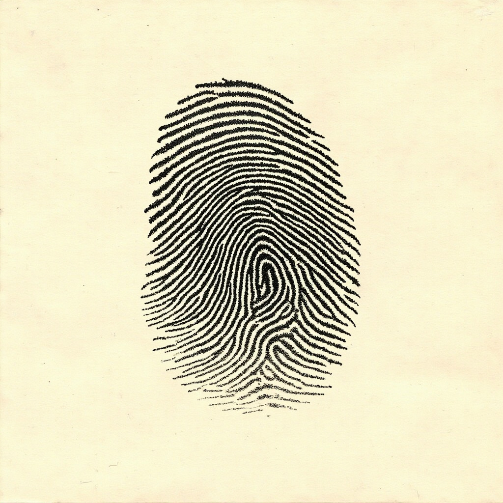V = v22 Engraved Fingerprint