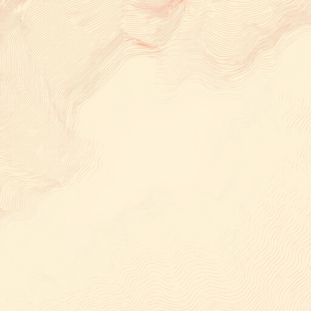 Pattern-style behavioral portrait background — concentric arcs in ember on cream
